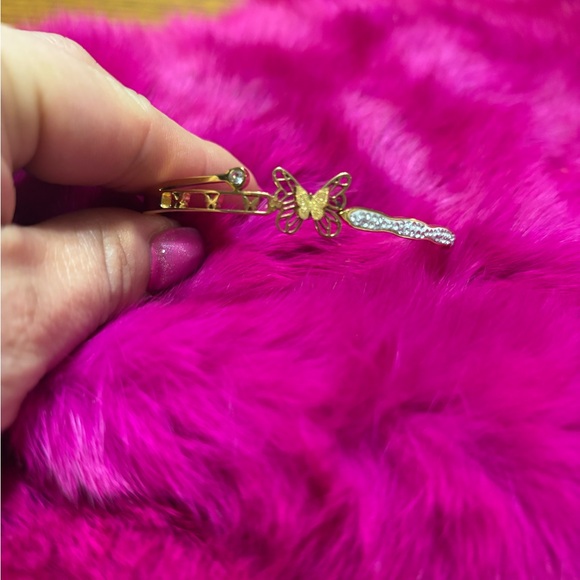 Butterfly Bracelet with Rhinestones - Picture 2 of 4